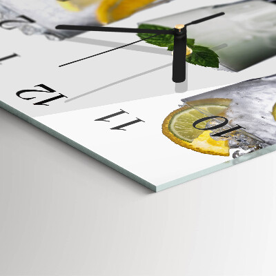 Wanduhr aus glas Zitronensäure