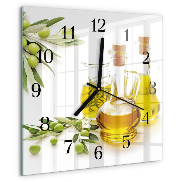 Wanduhr aus glas Öl