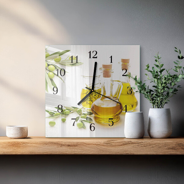 Wanduhr aus glas Öl