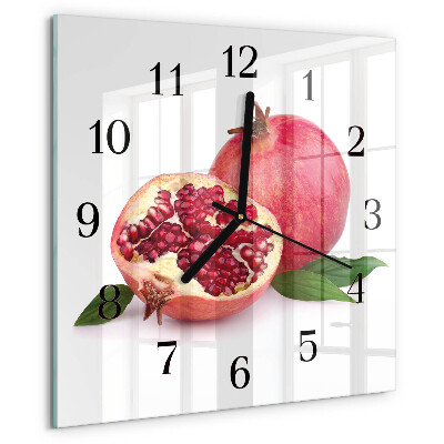 Wanduhr aus glas Granate