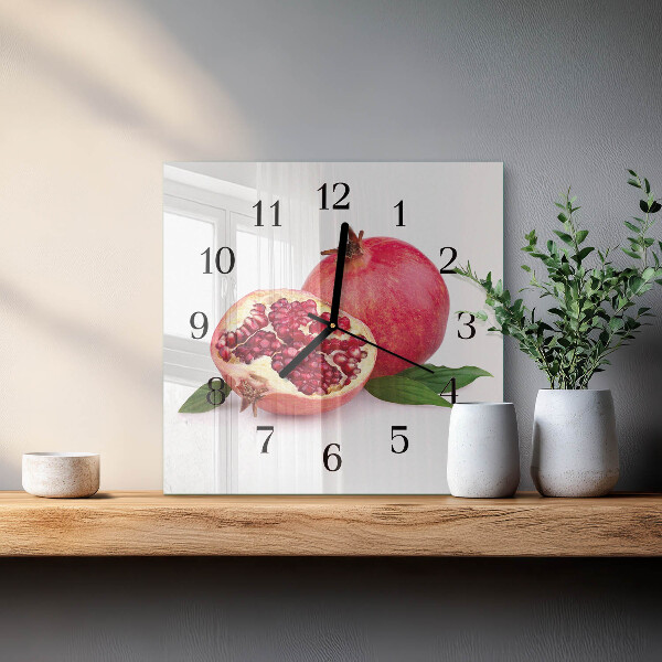 Wanduhr aus glas Granate