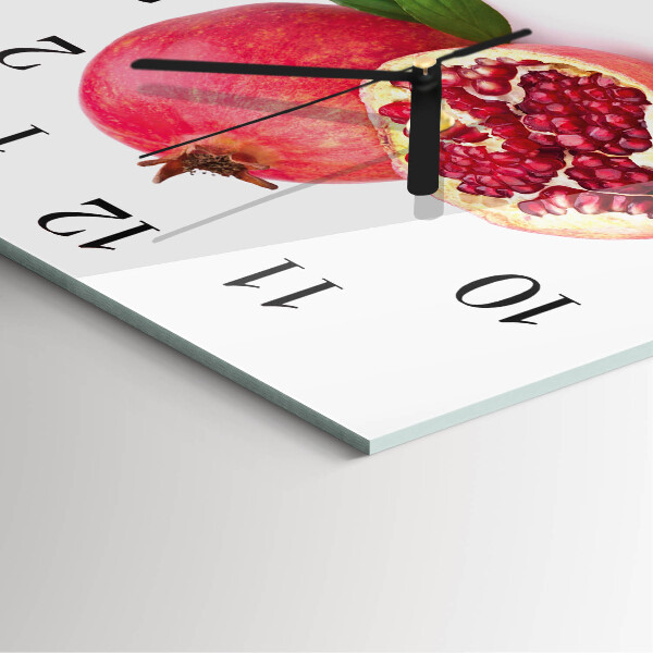 Wanduhr aus glas Granate