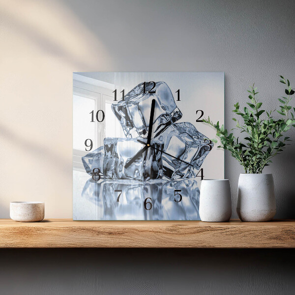 Wanduhr aus glas Eis