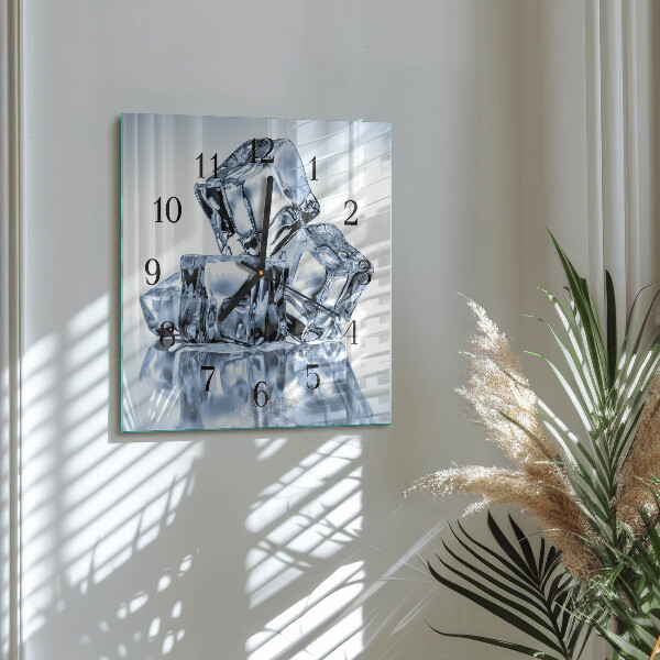 Wanduhr aus glas Eis