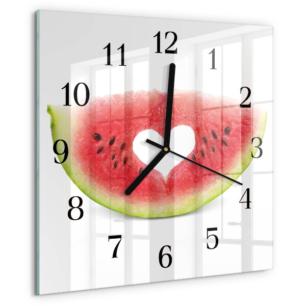 Wanduhr aus glas Wassermelone