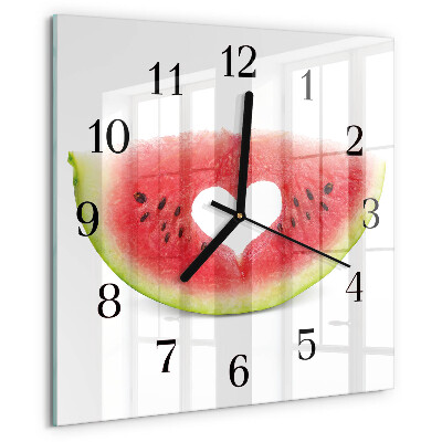 Wanduhr aus glas Wassermelone