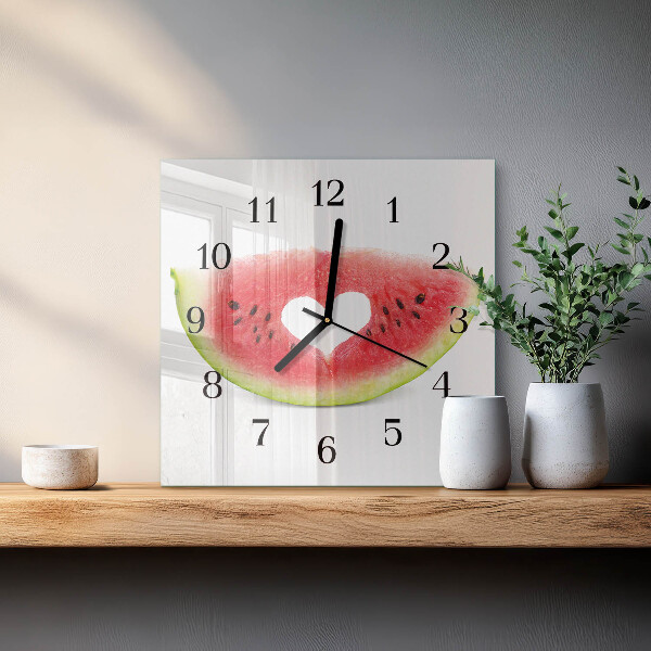 Wanduhr aus glas Wassermelone