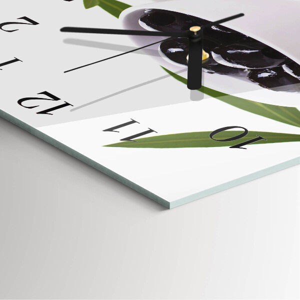 Wanduhr aus glas Oliven