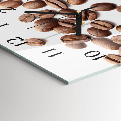 Wanduhr aus glas Kaffeebohnen