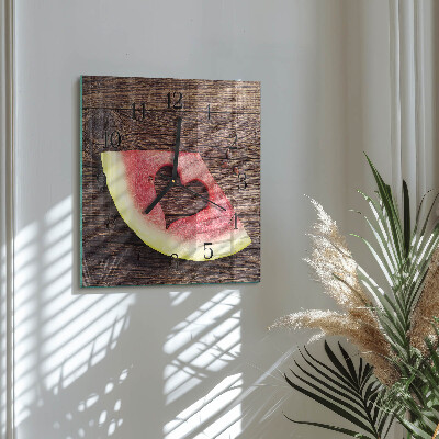 Wanduhr aus glas Wassermelone