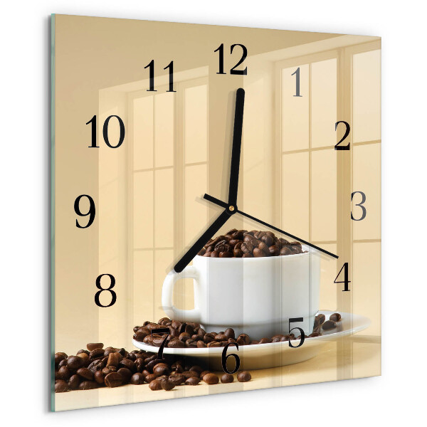 Wanduhr aus glas Kaffee