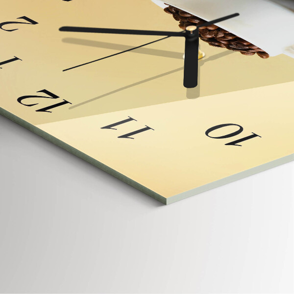 Wanduhr aus glas Kaffee