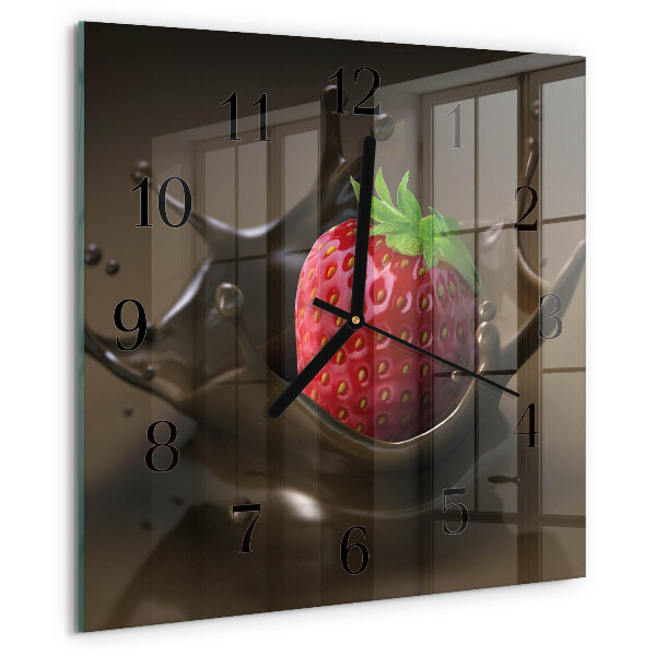 Wanduhr aus glas Schokolade
