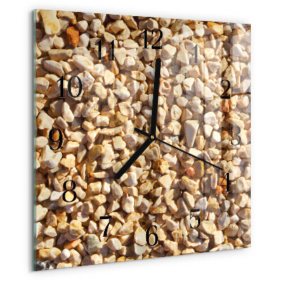 Wanduhr aus glas Kies