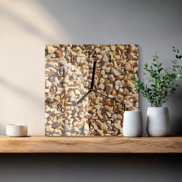 Wanduhr aus glas Kies