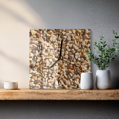 Wanduhr aus glas Kies