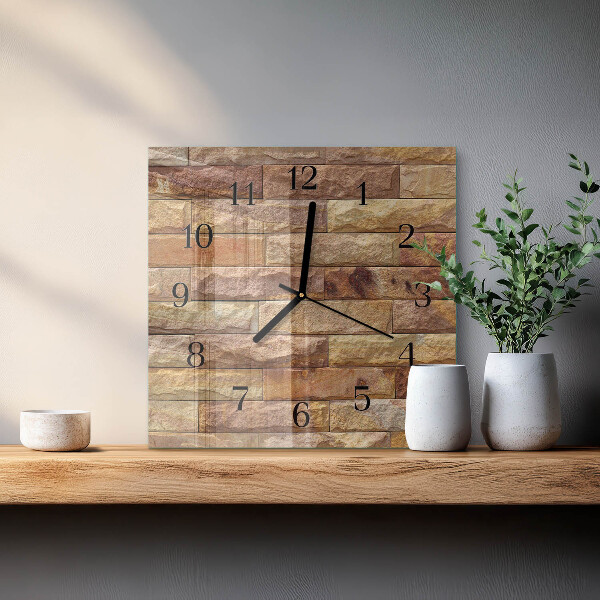 Wanduhr aus glas Ziegel