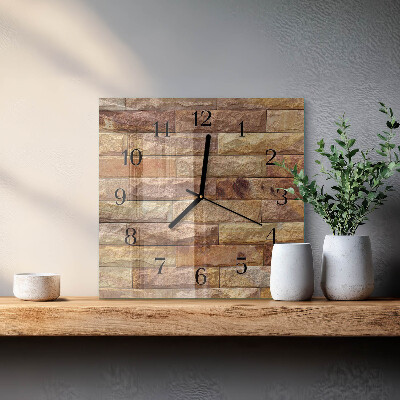 Wanduhr aus glas Ziegel