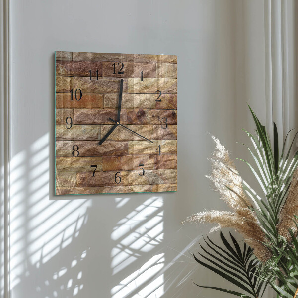 Wanduhr aus glas Ziegel