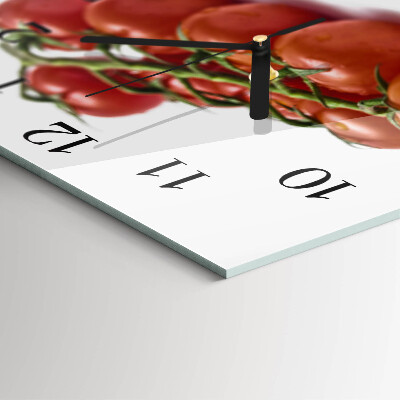 Wanduhr aus glas Tomaten