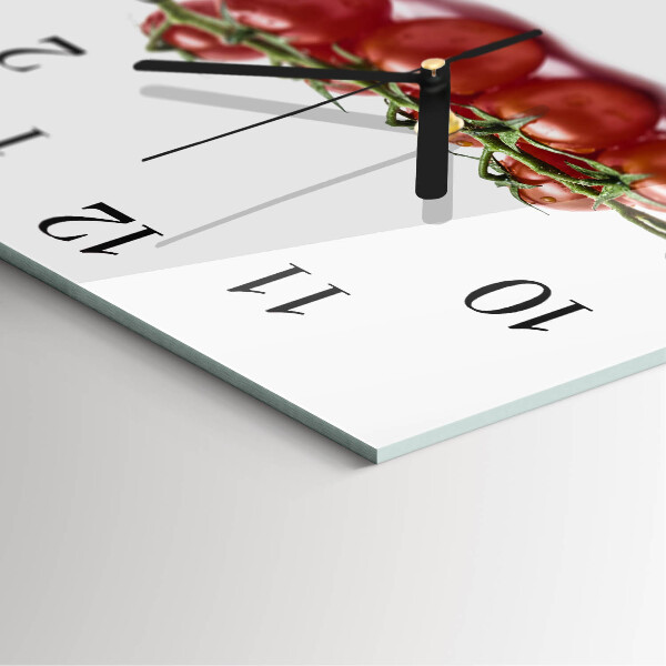 Wanduhr aus glas Tomaten