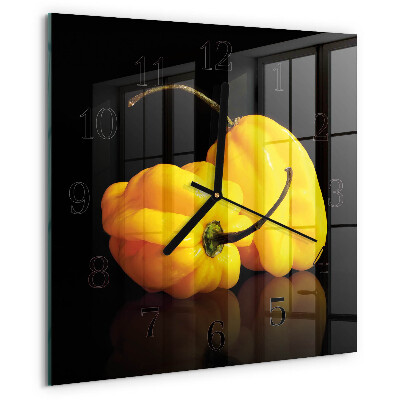 Wanduhr aus glas Pfeffer