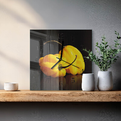 Wanduhr aus glas Pfeffer