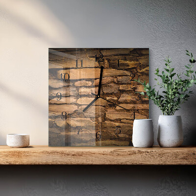 Wanduhr aus glas Steine