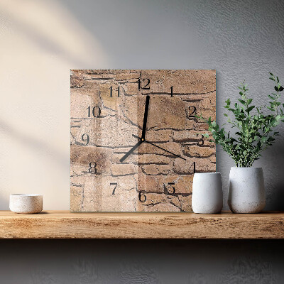 Wanduhr aus glas Steine