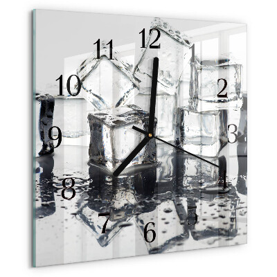 Wanduhr aus glas Eis