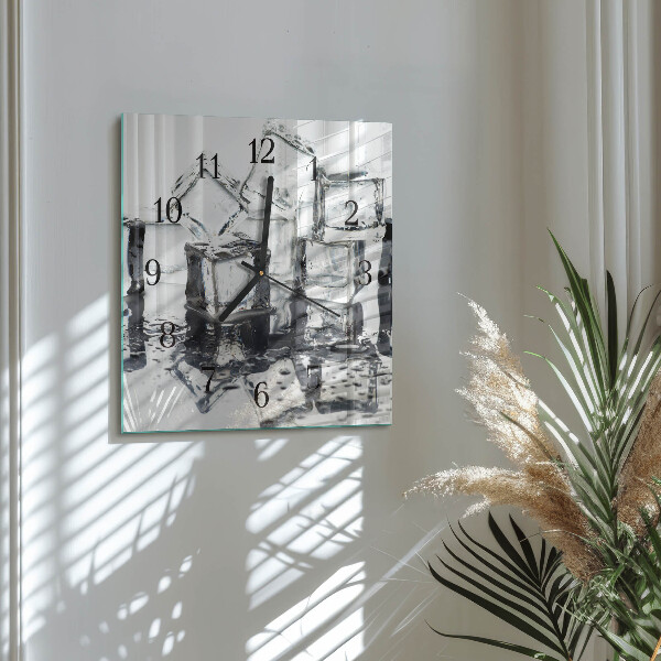Wanduhr aus glas Eis