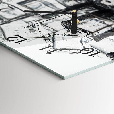 Wanduhr aus glas Eis