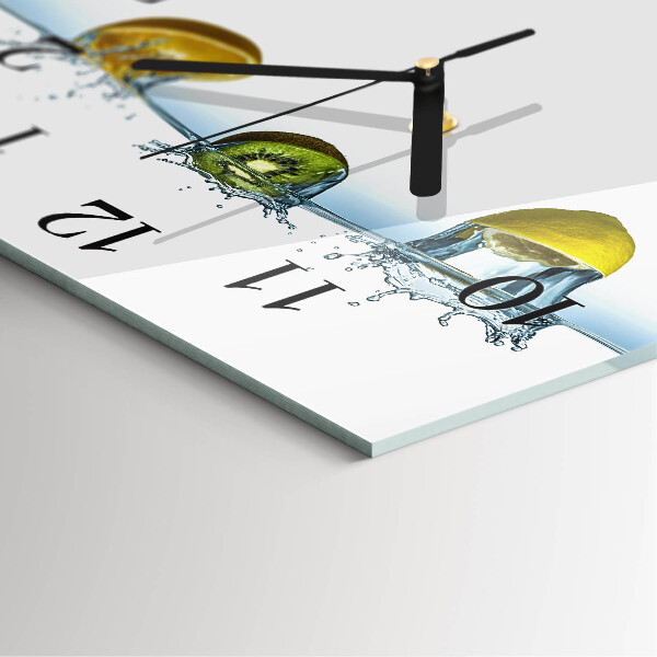 Wanduhr aus glas Kiwi