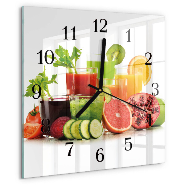 Wanduhr aus glas Säfte