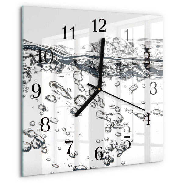 Wanduhr aus glas Wasser