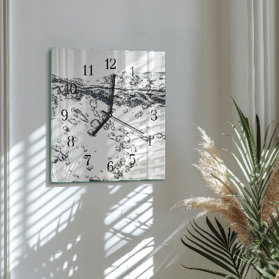Wanduhr aus glas Wasser