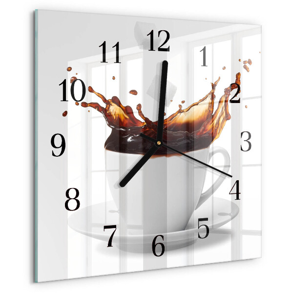 Wanduhr aus glas Kaffee
