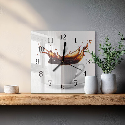 Wanduhr aus glas Kaffee