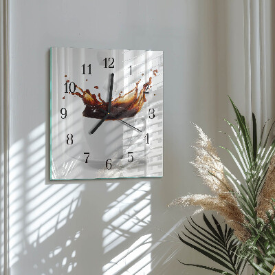 Wanduhr aus glas Kaffee