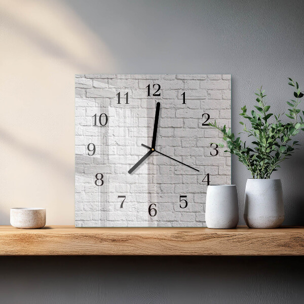 Wanduhr aus glas Ziegel