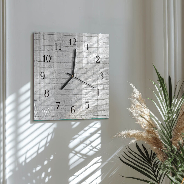 Wanduhr aus glas Ziegel