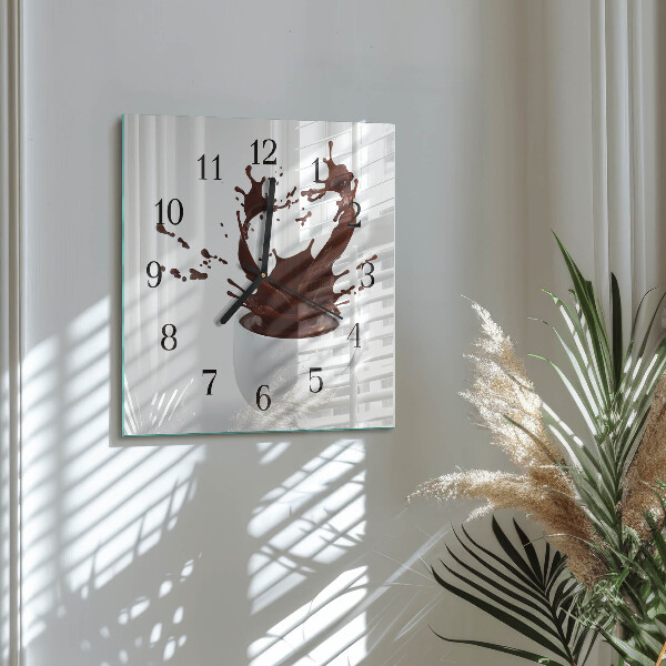 Wanduhr aus glas Kaffee