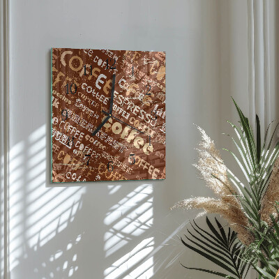 Wanduhr aus glas Kaffee