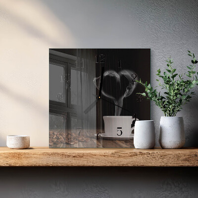 Wanduhr aus glas Kaffee