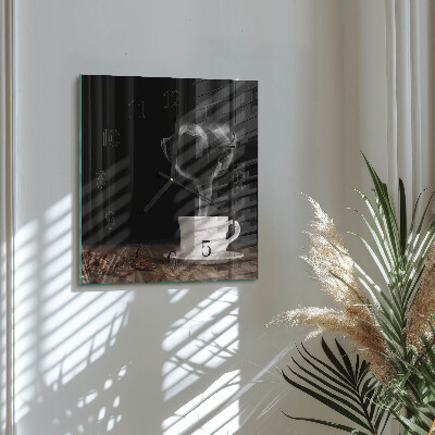 Wanduhr aus glas Kaffee