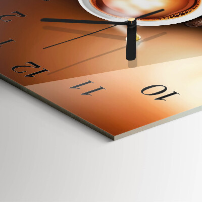 Wanduhr aus glas Kaffee