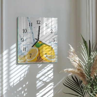 Wanduhr aus glas Zitronensäure