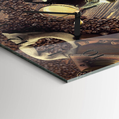 Wanduhr aus glas Kaffee