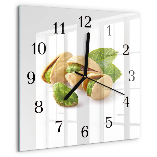 Wanduhr aus glas Nüsse