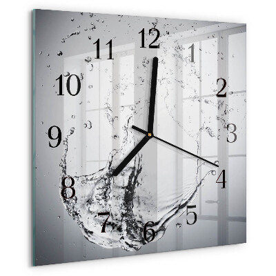 Wanduhr aus glas Wasser